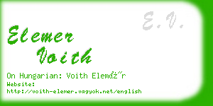 elemer voith business card